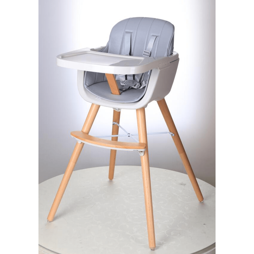 Callowesse Elata Wooden Highchair | Grey | Baby High Chair