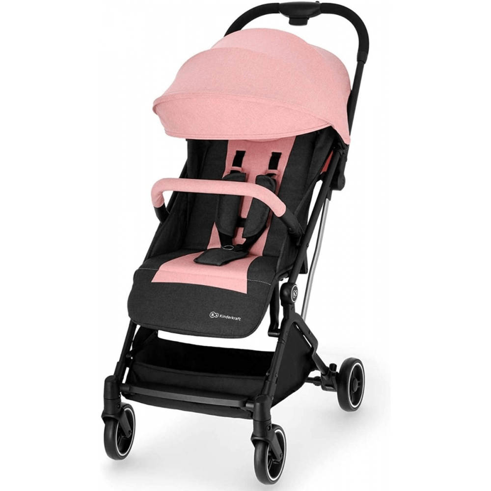 Kinderkraft Indy Pushchair | Pink | Compact Fold Stroller | Baby Travel