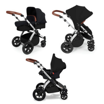 Ickle Bubba Stomp V2 3-in-1 Travel System - Black / Silver