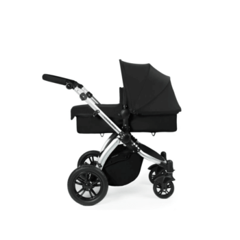 Ickle Bubba Stomp V2 All-In-One Travel System - Black / Silver - Carrycot