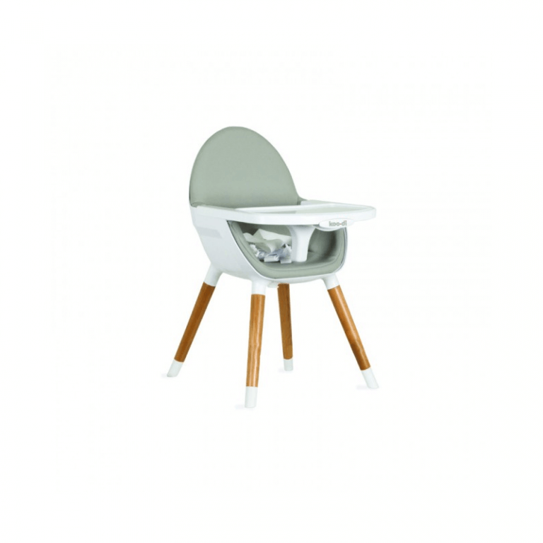 Koo-Di Duo Wooden Highchair | Grey and Beech | Cushioned Seat