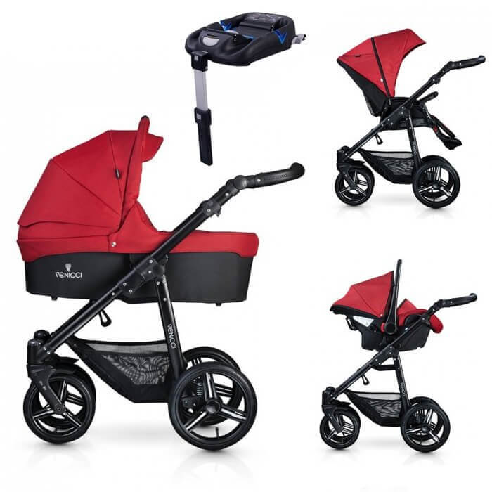 red venicci pram