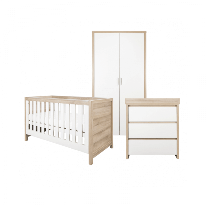 Tutti Bambini Modena 3 Piece Room Set | Classic Oak Finish