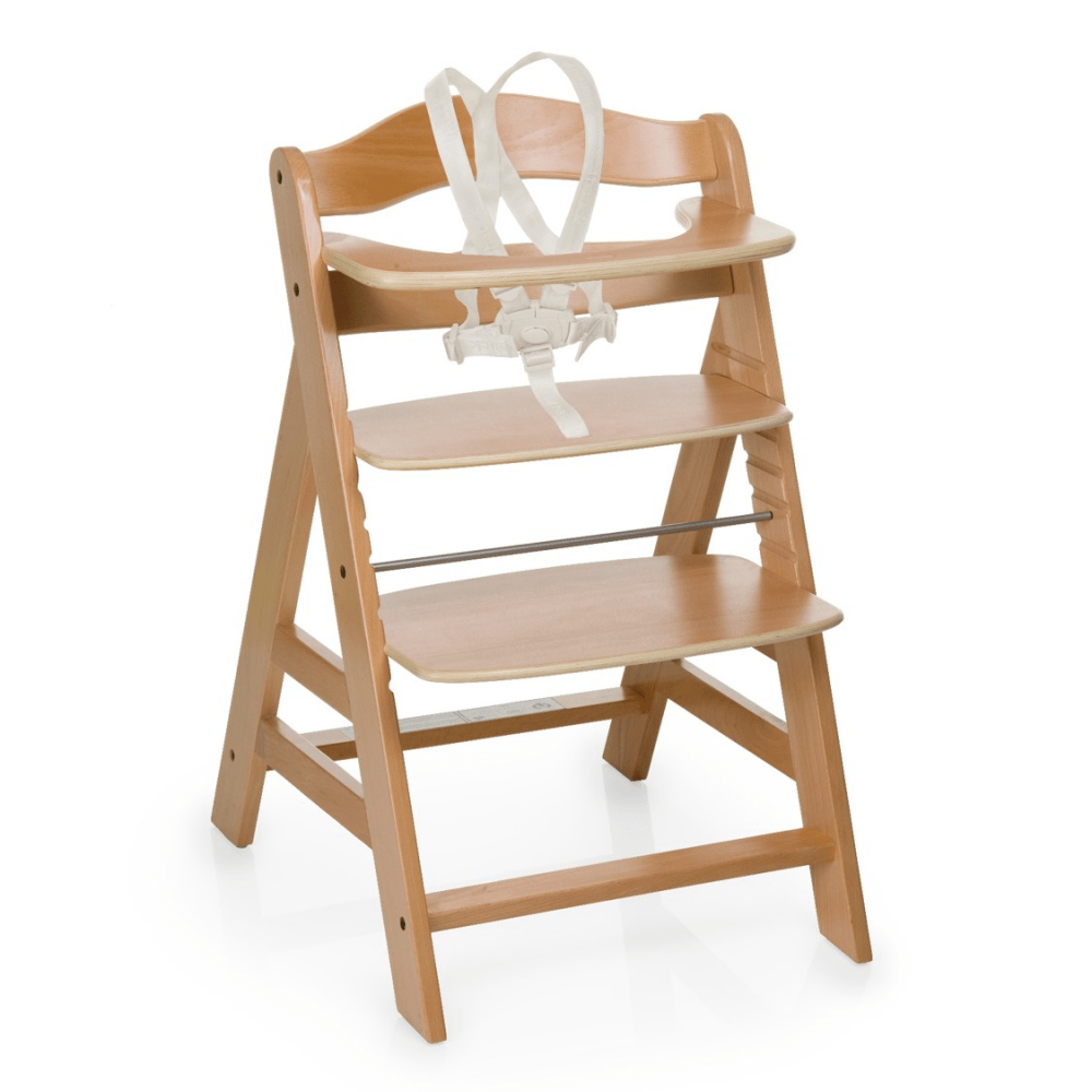 Hauck Alpha+ Wooden Highchair - Natural - BabyMonitorsDirect
