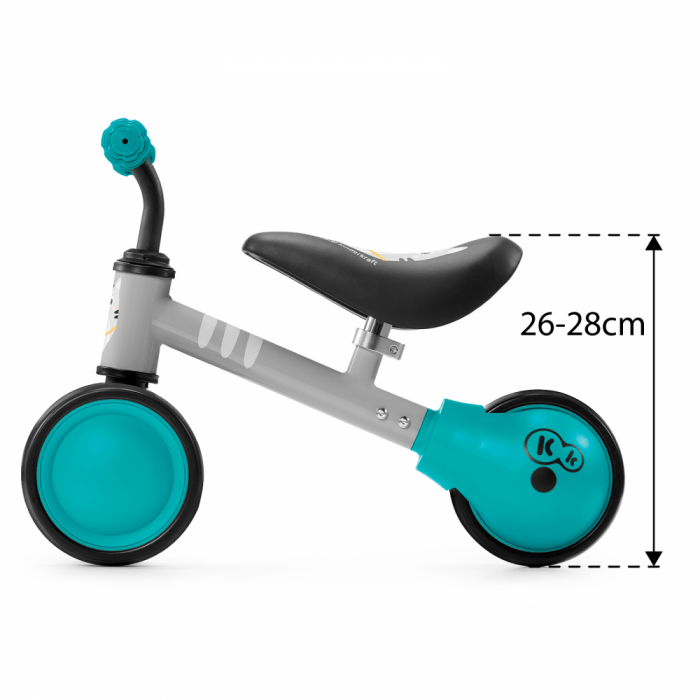 Kinderkraft Cutie Mini Balance Bike | Turquoise | First Bike | Push Bike