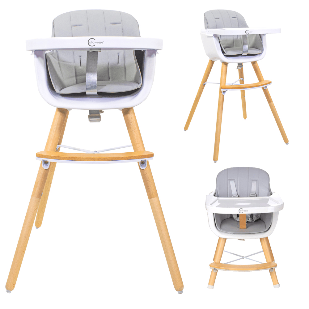 Hauck Alpha+ Wooden Highchair - Grey – UK Baby Centre