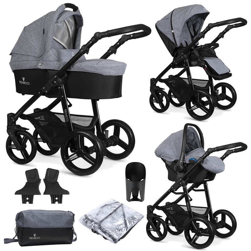 Venicci grey clearance denim travel system