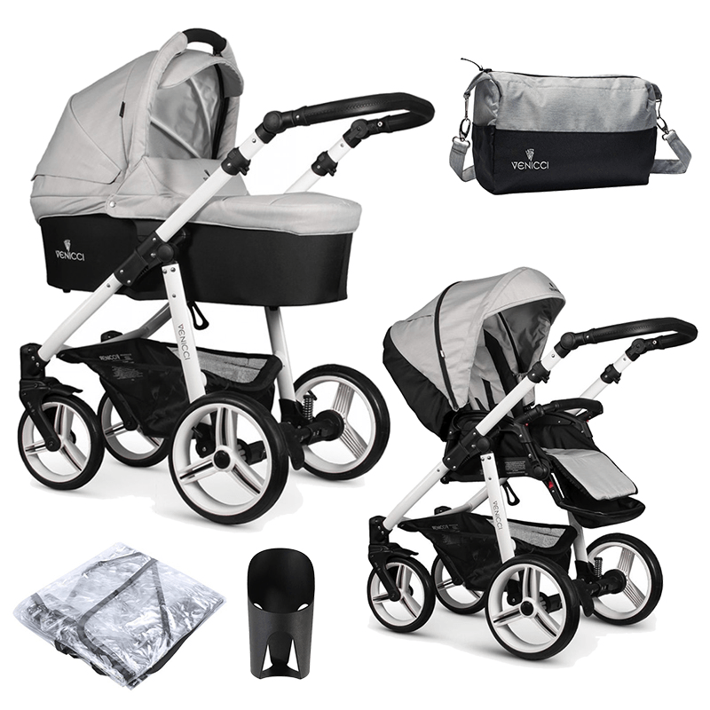 Venicci pram white and 2024 grey