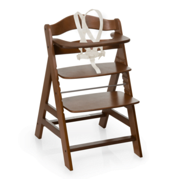 hauck AlphaPlus Grow Along Wooden High Chair w/Alpha Tray Table & Deluxe  Cushion