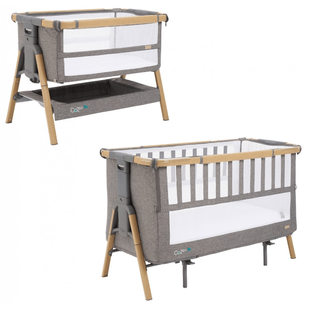 Photos - Cot Tutti Bambini Cozee XL Bedside Crib &  - Oak and Charcoal 
