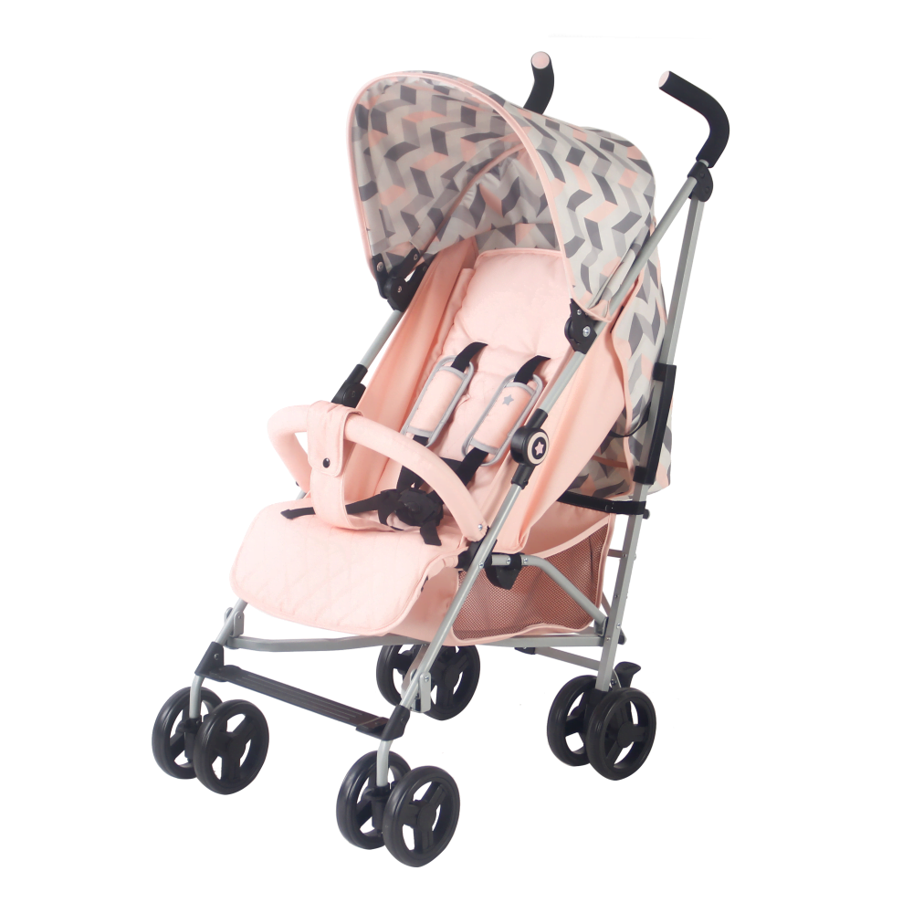 My Babiie MB02 Lightweight Stroller Pink Chevron